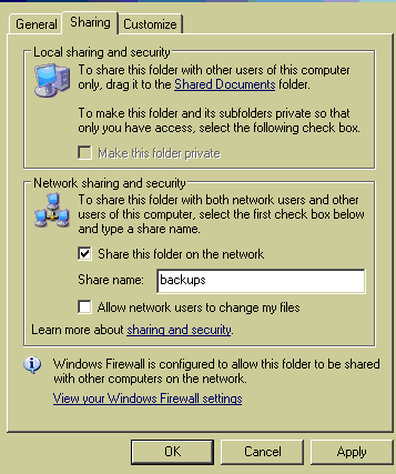 Naming folders when sharing Naming folders when sharing